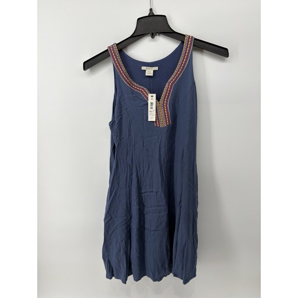 Ariat Indio Embroidered Dress Size Small Sleeveless Western Lined Pockets NWT
